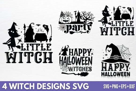 Download Witch Designs SVG, 4 SVG Design - Witch designs Collection