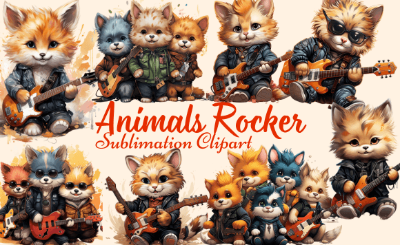 Download Animals Rocker Sublimation Clipart - Animal Collection