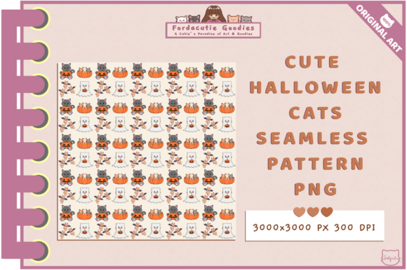 Download Cute Halloween Cats Seamless Pattern PNG - Halloween cats Collection