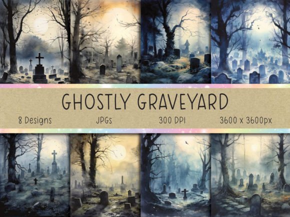 Download Ghostly Graveyard Halloween Backgrounds - Halloween backgrounds Collection