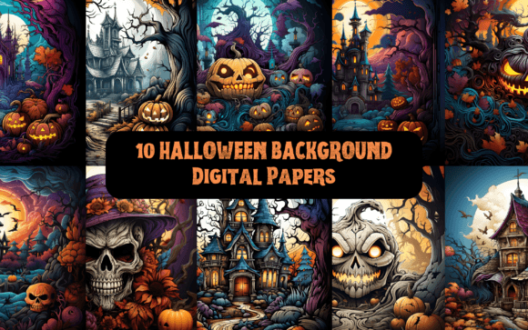 Download 10 Halloween Backgrounds Digital Papers - Halloween backgrounds Collection