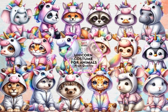Download Unicorn Costume for Animals Clipart PNG - Animal Collection