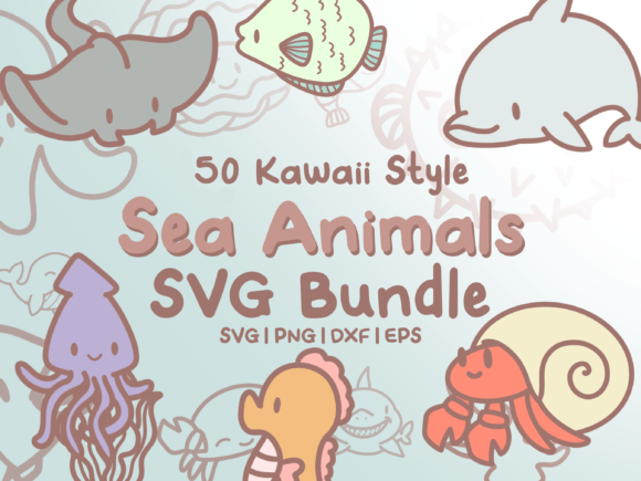 Download Sea Animals SVG Illustrations - Animal Collection